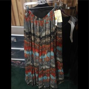 Maxi length broom skirt